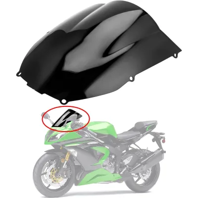 Parbriz Fumuriu Kawasaki ZX6R ninja 2000-2002 Negru geam
