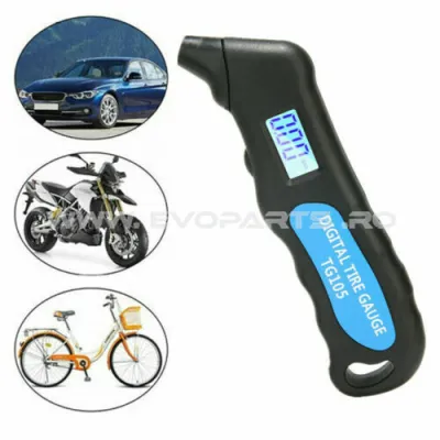 Tester Manometru Digital Presiune Roti Auto Moto Atv
