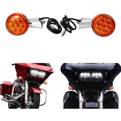 Semnalizari LED fata Harley Road Glide 2015 2024 set 3 lentile A1993