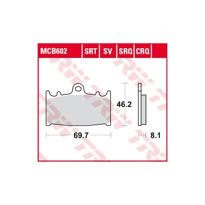 Placute Frana Fata Sinterizate TRW MCB602SV Kawasaki Suzuki