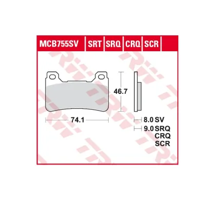 Placute Frana Fata Sinterizate TRW MCB755SV Honda CBR 600RR 1000RR