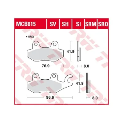 Placute Frana Fata Sinterizate TRW MCB615SV