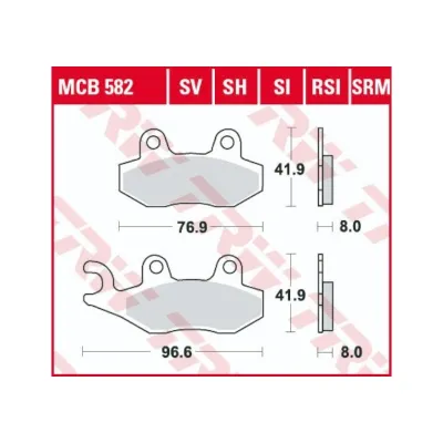 Placute Frana Fata Sinterizate TRW Honda VFR CBR Suzuki GSXR TL SV Yamaha MCB582SV