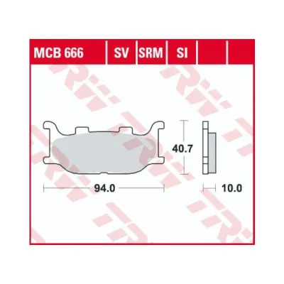 Placute Frana Fata Sinterizate TRW Yamaha FZ6 MT03 VIRAGO DRAGSTAR MCB666SV