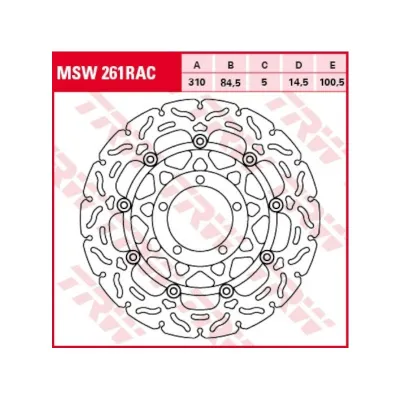 Disc Frana Fata Triumph Daytona Street Triple Four TT TRW MSW261RAC