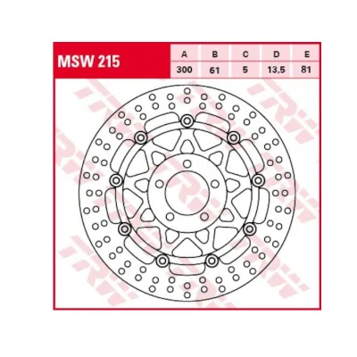 Disc Frana Fata Kawasaki NINJA Z750 ZX6R ZX12R ZZR MSW215 TRW