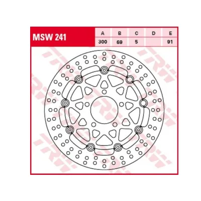 Disc Frana Fata Suzuki GSXR 600 750 1000 MSW241 TRW