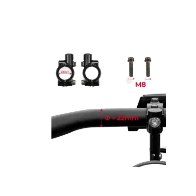 Set oglinzi retrovizoare moto ghidon 22cm Universala