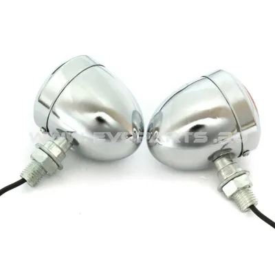 Set 2buc Semnalizari Universale Cromate Chopper Bobber Cafe Racer Moto A066