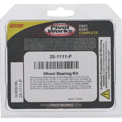 Kit Rulmenti roata spate Kawasaki ZX10R ZX12R ZX14R ZX600 ZX750 ZX900 All Balls 25-1111