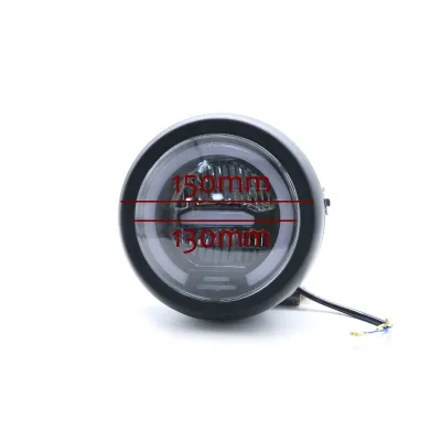 Far Moto Rotund 15cm DRL Led Cafe Racer Bobber Naked Metal Custom