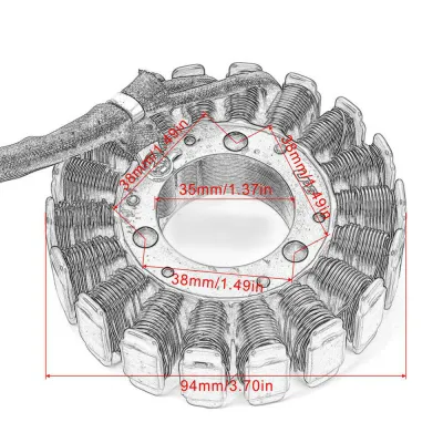 Stator Alternator Suzuki GS 450 500 550 si 650 750 an 1980-2000 A543