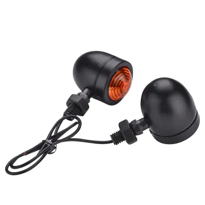 Semnalizari Moto Universale Negre Chopper, Bobber, Cafe Racer
