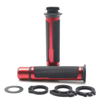 Mansoane Racing cu Capete Ghidon Moto 22mm - ROSU