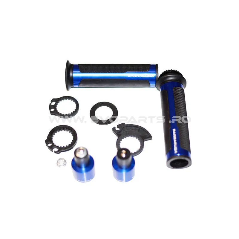 Mansoane Racing cu Capete Ghidon Moto 22mm - ALBASTRU
