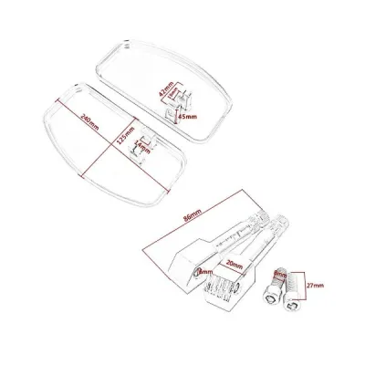Placa Scarite Suport Moto Chooper Cruiser Fata Spate Foot Peguri 240X125 A2096
