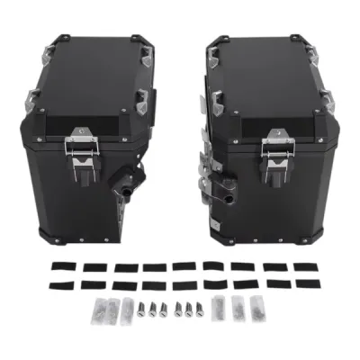 SET Cutii Genti Laterale Sidecase Aluminiu 48L pentru BMW GS R1200 R1250 F850 F900 A273BLACK