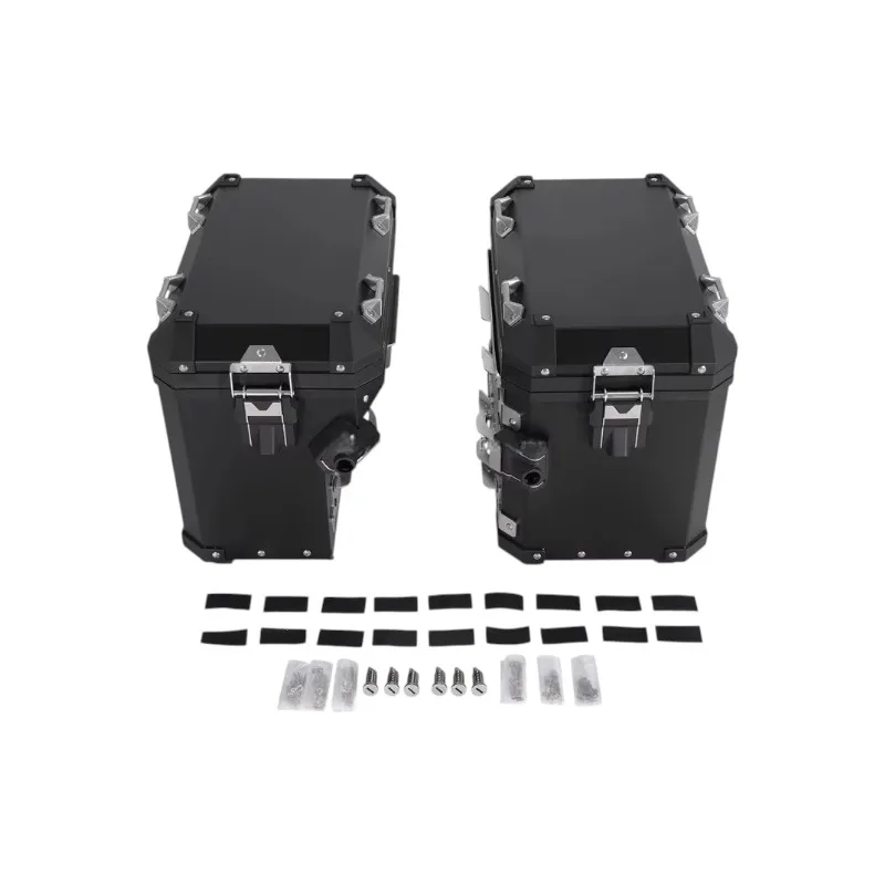 SET Cutii Genti Laterale Sidecase Aluminiu 48L pentru BMW GS R1200 R1250 F850 F900 A273BLACK