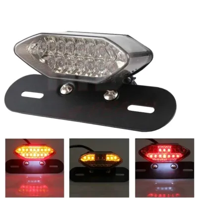 Stop LED universal moto cu semnalizare si suport numar A1868