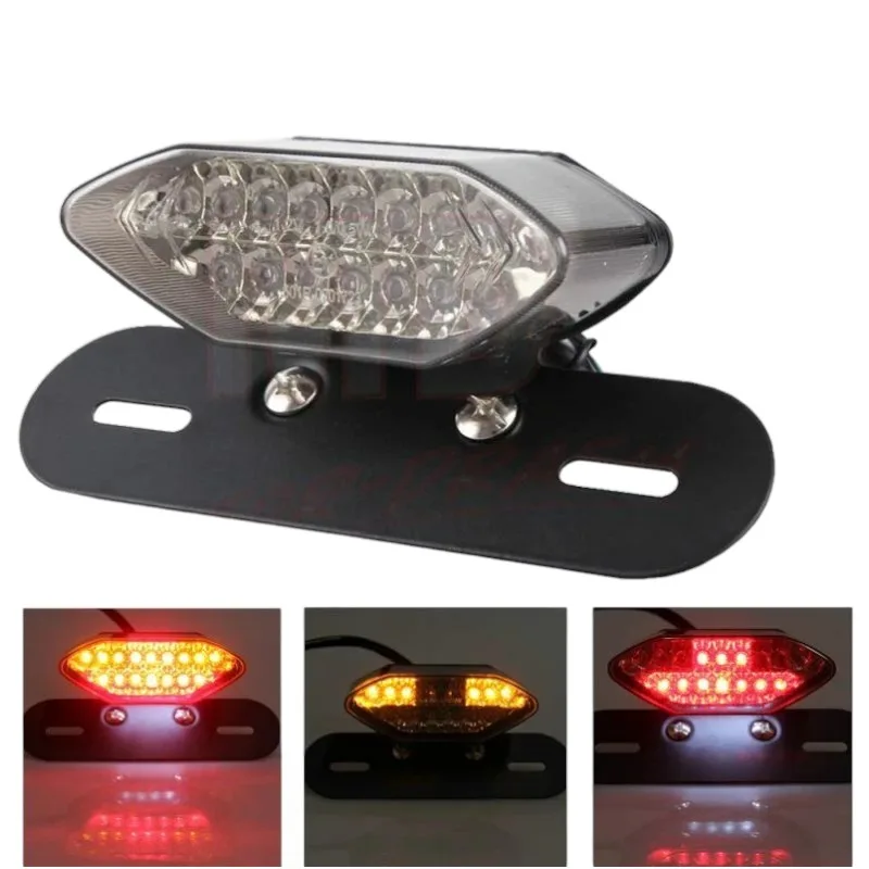 Stop LED universal moto cu semnalizare si suport numar A1868