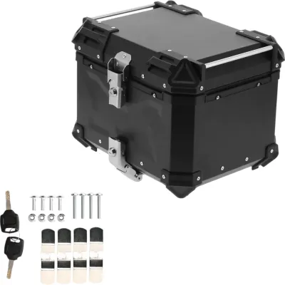 Top Case Universal 45L Cutie Moto spate aluminiu cu placa suport