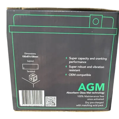 Acumulator baterie LP Moto 12V AGM 10Ah 150A LTX12-BS Landport