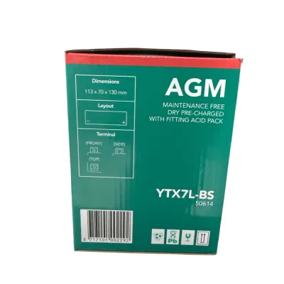 Baterie acumulator moto AGM LPMOTO 6AH YTX7L-BS