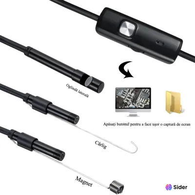 Camera endoscopica 2M Android 7.0MM TYPEC IP67 Impermeabila