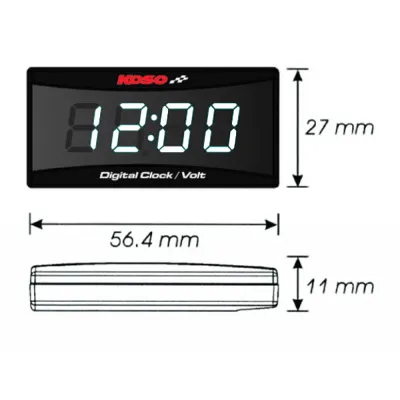 Voltmetru digital KOSO slim LCD universal A1004RED