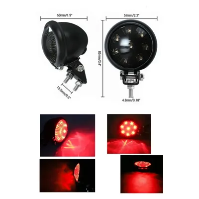 Stop Spate Moto Cafe Racer Chopper Bobber Cruiser Negru retro LED 12v lumini frana A964