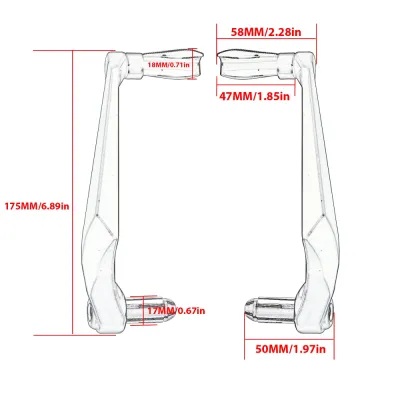 Set protectii leviere maneta ambreiaj CNC handguard A960RED