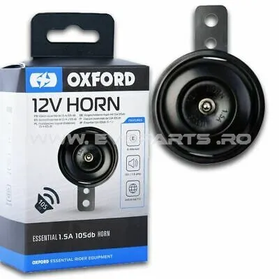 Claxon Moto Atv OXFORD 12V 105db Negru / Cromat