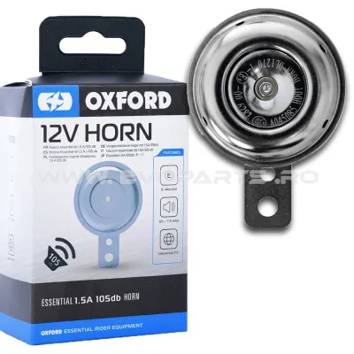 Claxon Moto Atv OXFORD 12V 105db Negru / Cromat - CROM