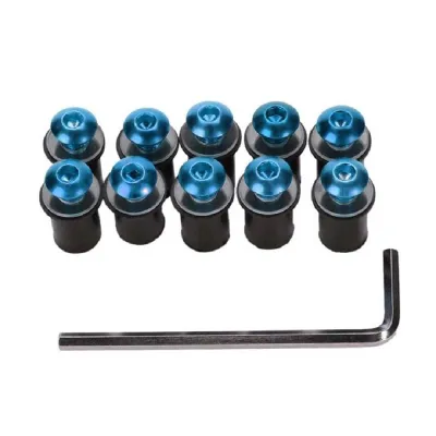 Set 10buc Suruburi Parbriz Moto cu piulite - GOLD