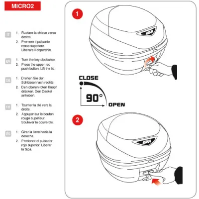 Top Case E300 MONOLOCK GIVI Cutie Bagaje 30L