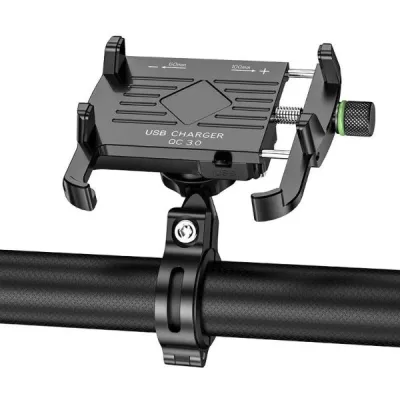 Suport Telefon Atv, Moto, Bicicleta, Strangere Manuala, Incarcare USB