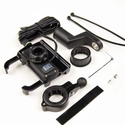 Suport Telefon Atv, Moto, Bicicleta, Strangere Manuala, Incarcare USB