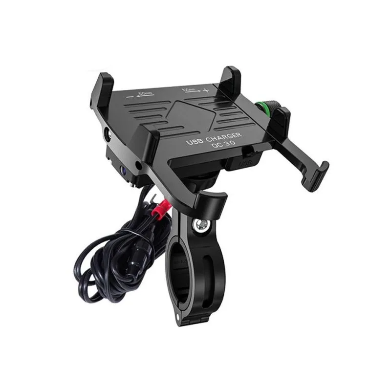 Suport Telefon Atv, Moto, Bicicleta, Strangere Manuala, Incarcare USB
