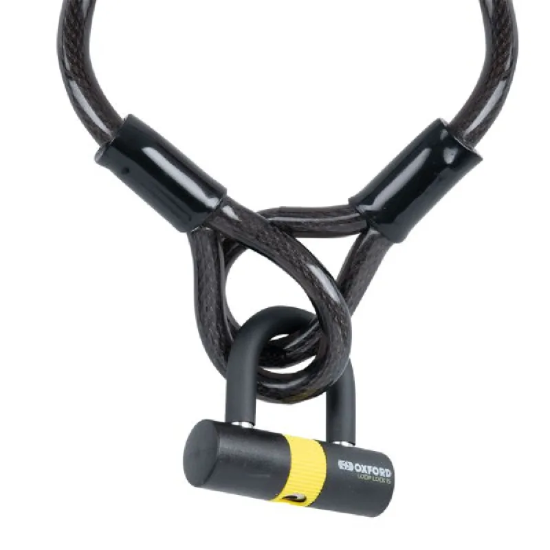Cablu antifurt cu lacat Oxford Loop Lock15 lungime 2m grosime 15mm