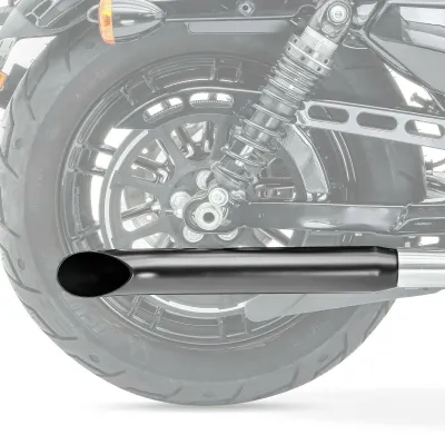 Toba Esapament Moto Chooper Cafe Racer Scrambler Neagra 510mm