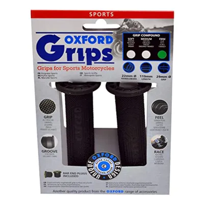 Mansoane Motocicleta OXFORD medium grips 22mm Cauciuc ghidon