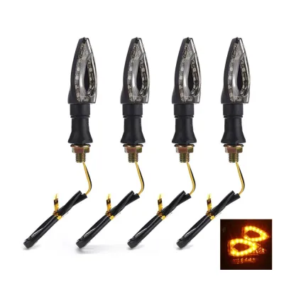 Set 2 Semnalizari Led Moto Atv Fumurii Negre Cross fata spate