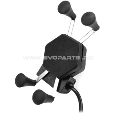 Suport Telefon Ghidon Moto Reglabil Incarcare USB