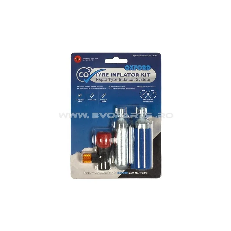 Kit Capsule CO2 + Set Adaptor Umflare Anvelopa OXFORD