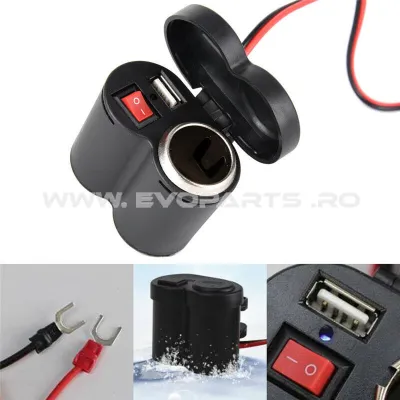 Priza Incarcare USB / BRICHETA Ghidon Moto Atv Waterproof