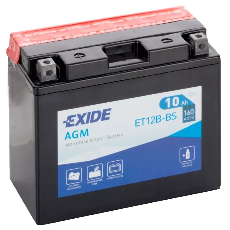 Baterie EXIDE AGM 12V 10AH (YT12B-BS) Fara Intretinere