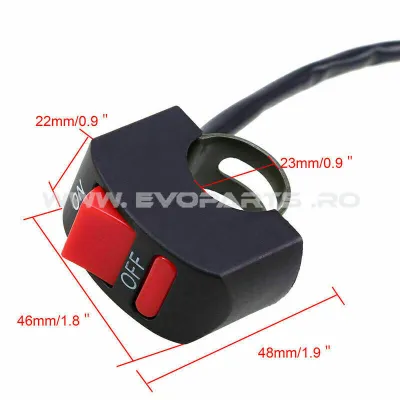 Intrerupator Buton ON OFF Ghidon Motocicleta ATV