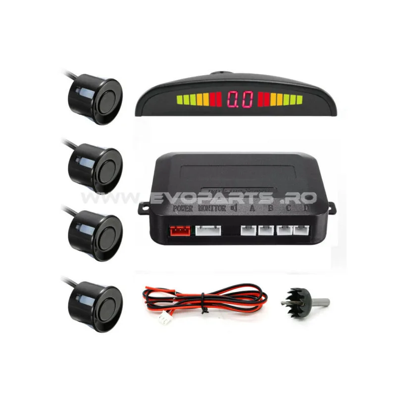 Kit 4 Senzori Parcare Auto Display LED Universali